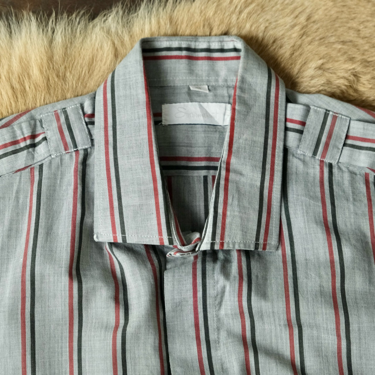 半袖シャツ ストライプ エポレットつき - 古着屋 sio