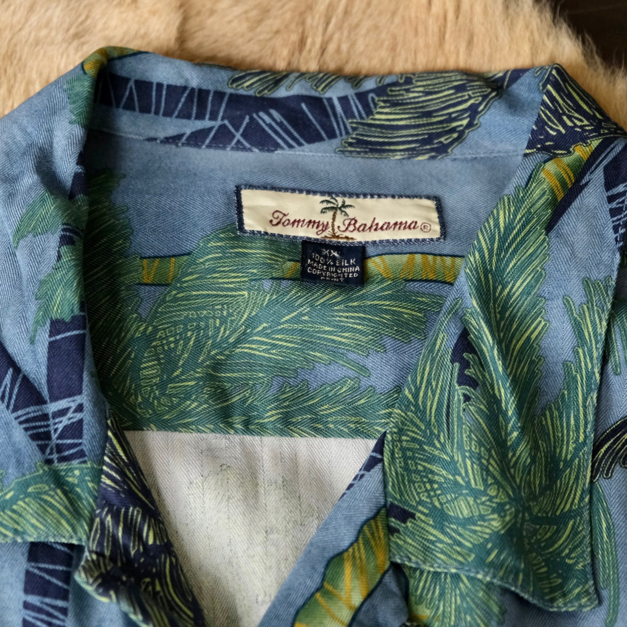 シルク ヤシの木 アロハシャツ アメリカ古着 - 古着屋 sio