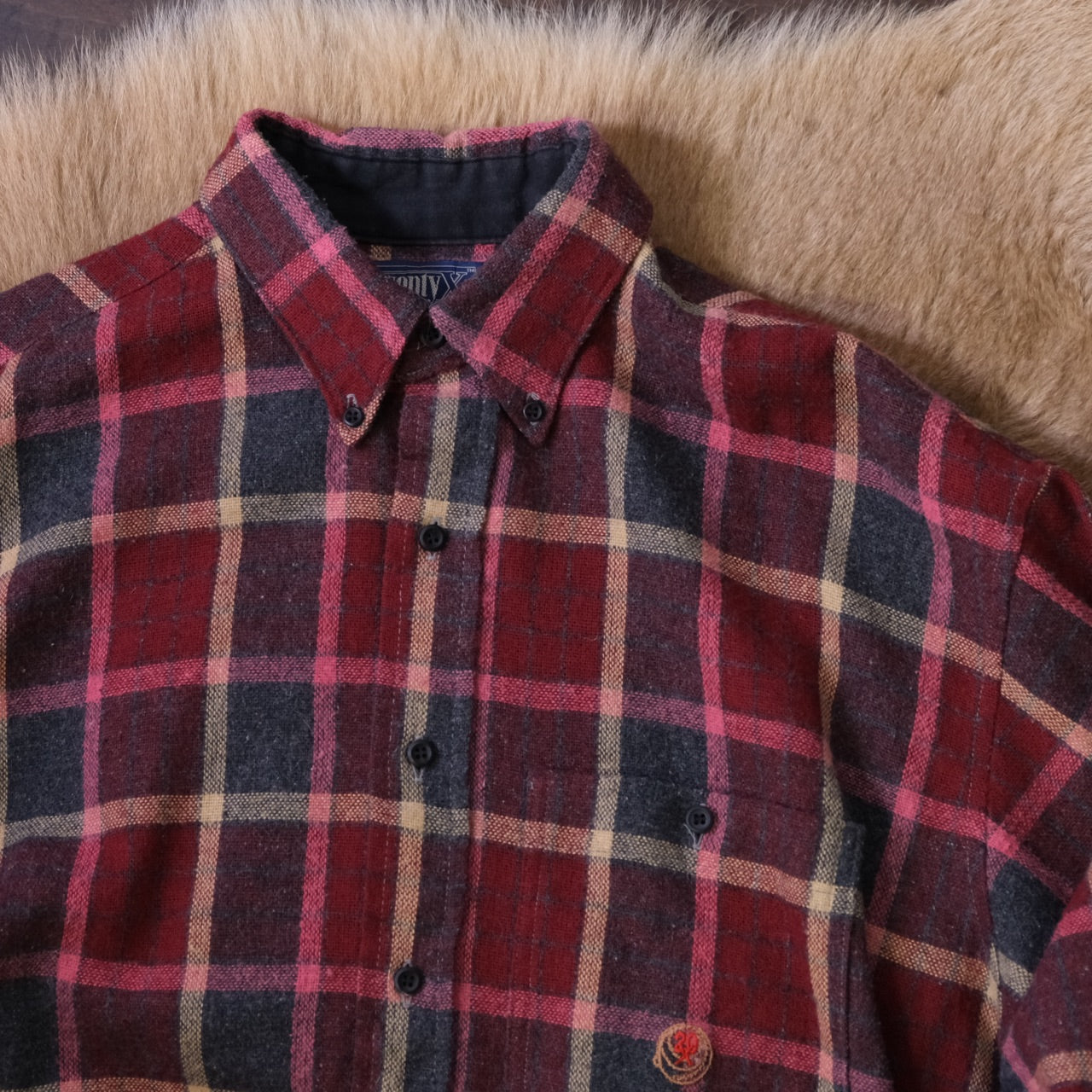 アメリカ古着 90年代 TWENTY X WRANGLER(ラングラー)B.D.フランネルチェックシャツ - 古着屋 sio