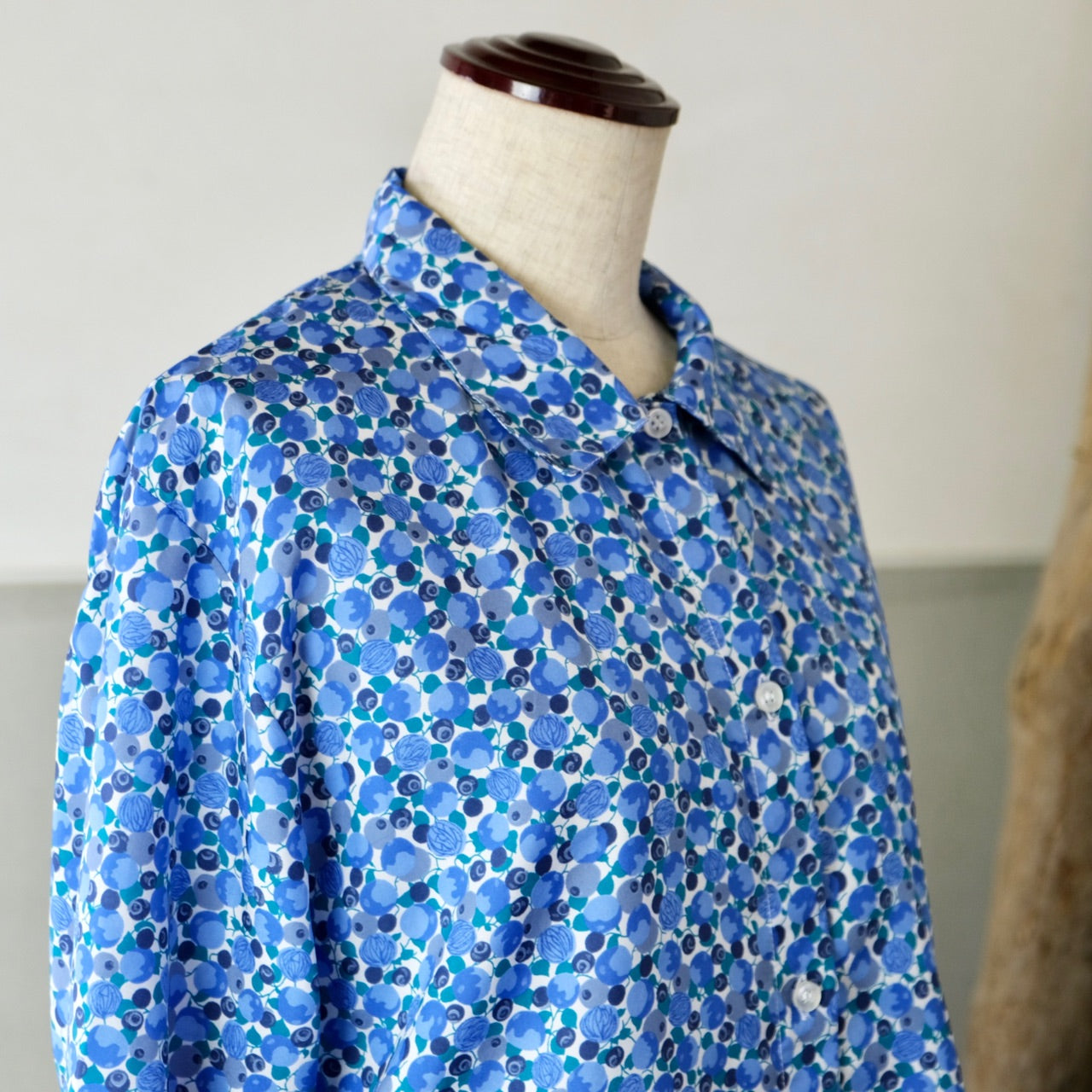 ヨーロッパ古着 ブルーベリーシャツブラウス - 古着屋 sio