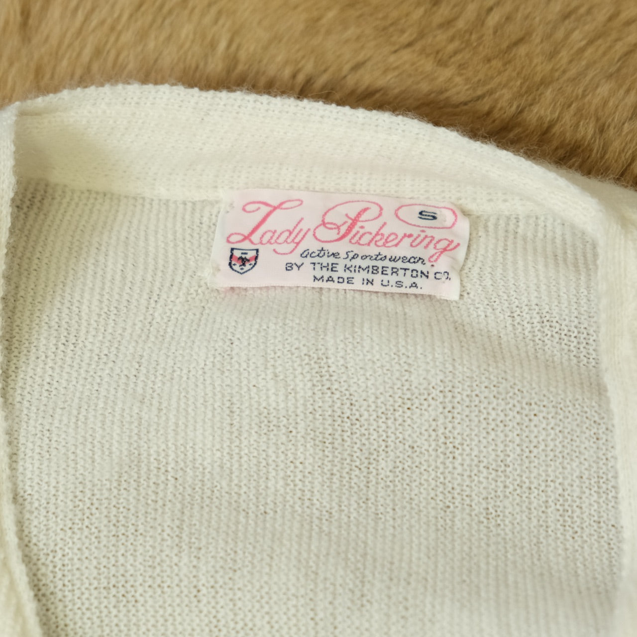 アメリカ古着 あざみホワイトニットカーディガン - 古着屋 sio