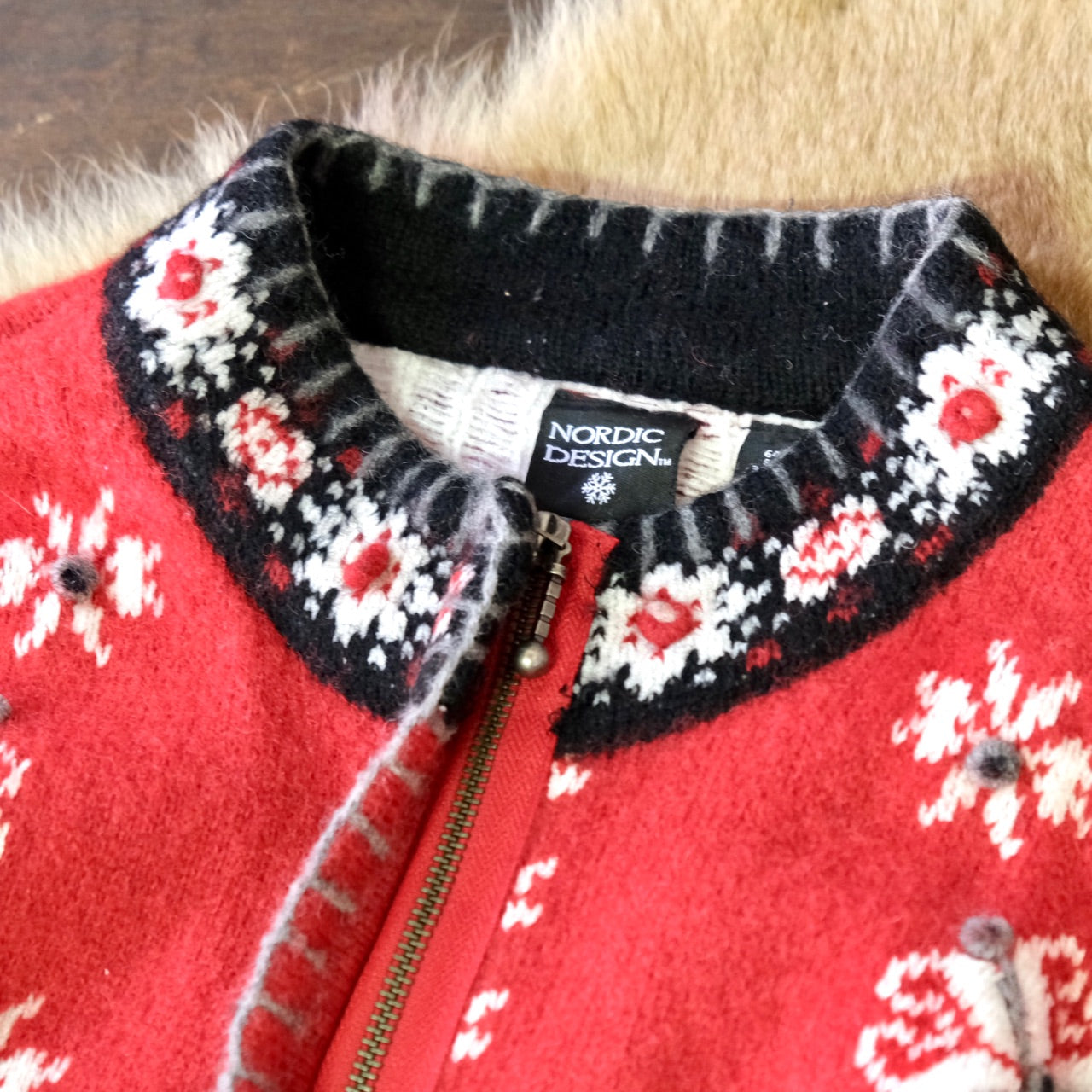 ノルディックカーディガン スタンドカラー ニットセーター - 古着屋 sio
