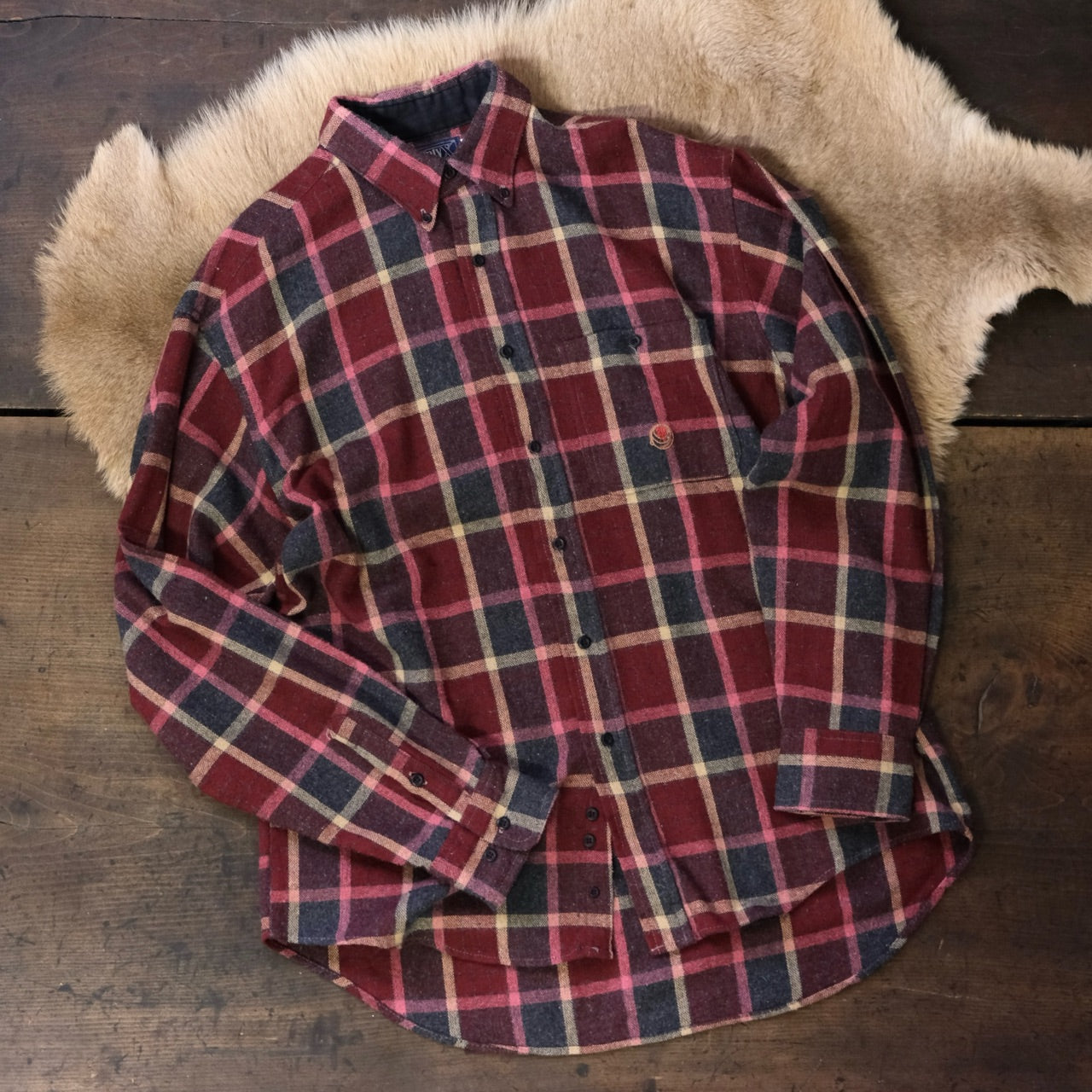 アメリカ古着 90年代 TWENTY X WRANGLER(ラングラー)B.D.フランネルチェックシャツ - 古着屋 sio