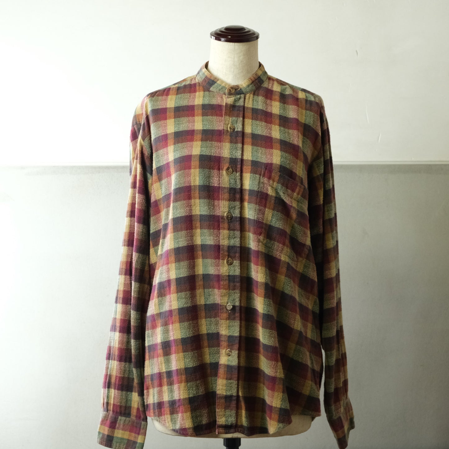 ウクライナチェックコットンフランネルシャツ - 古着屋 sio