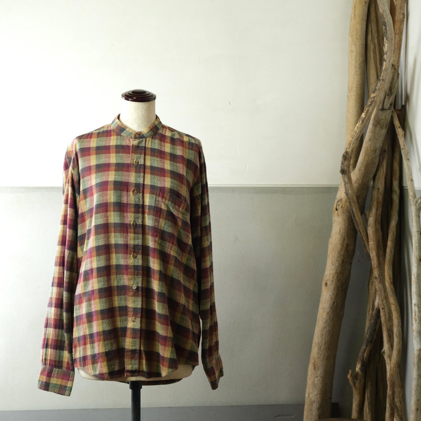 ウクライナチェックコットンフランネルシャツ - 古着屋 sio