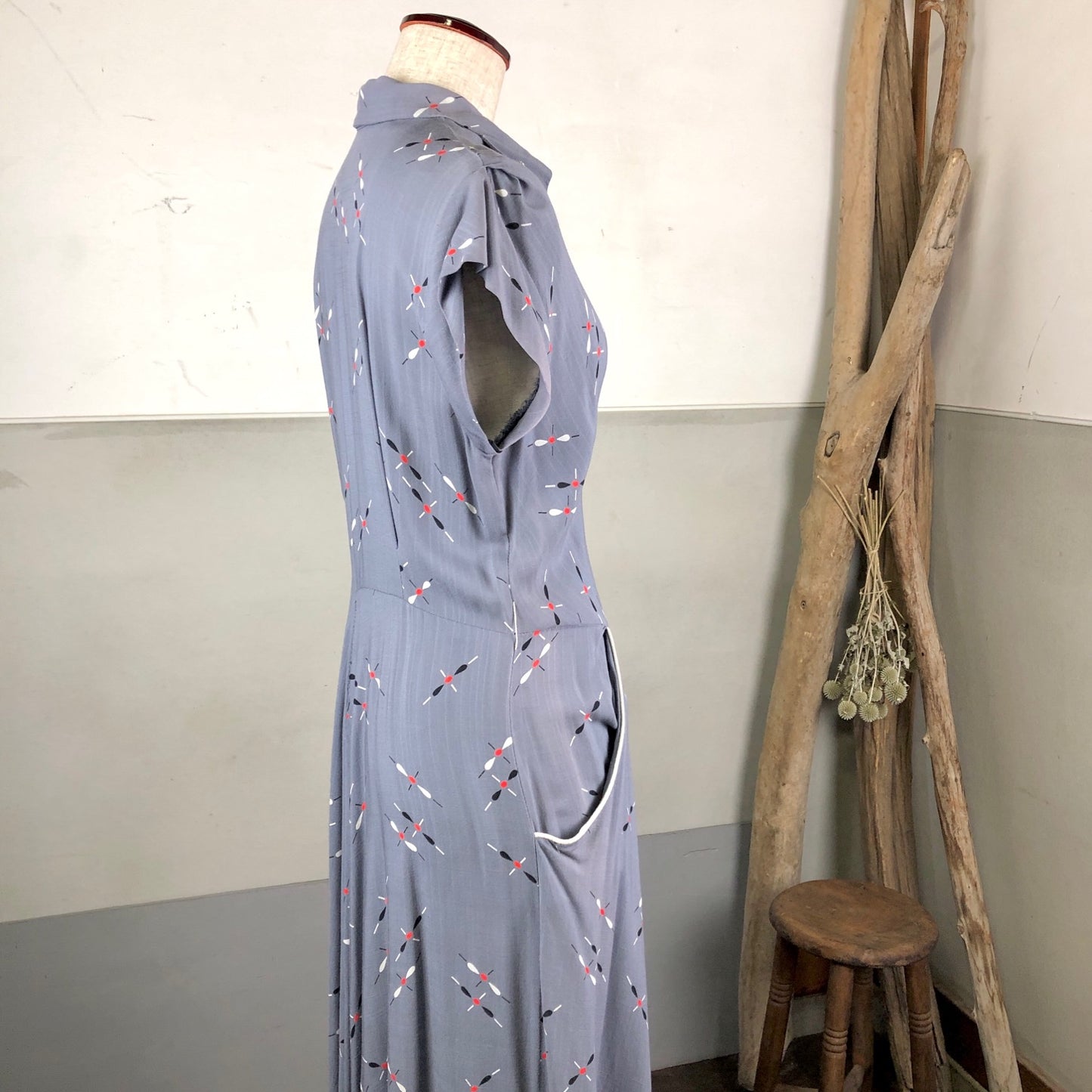 60s ユーロヴィンテージ グレーワンピース - 古着屋 sio