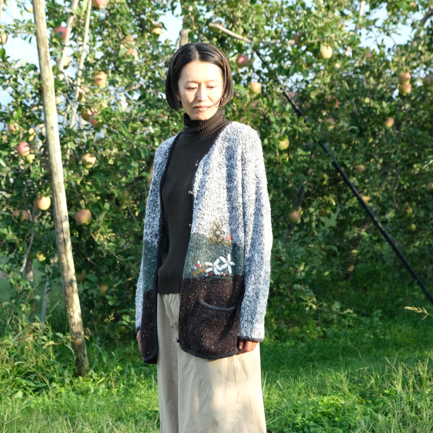 ドイツ古着 グランマ ニットカーディガン - 古着屋 sio