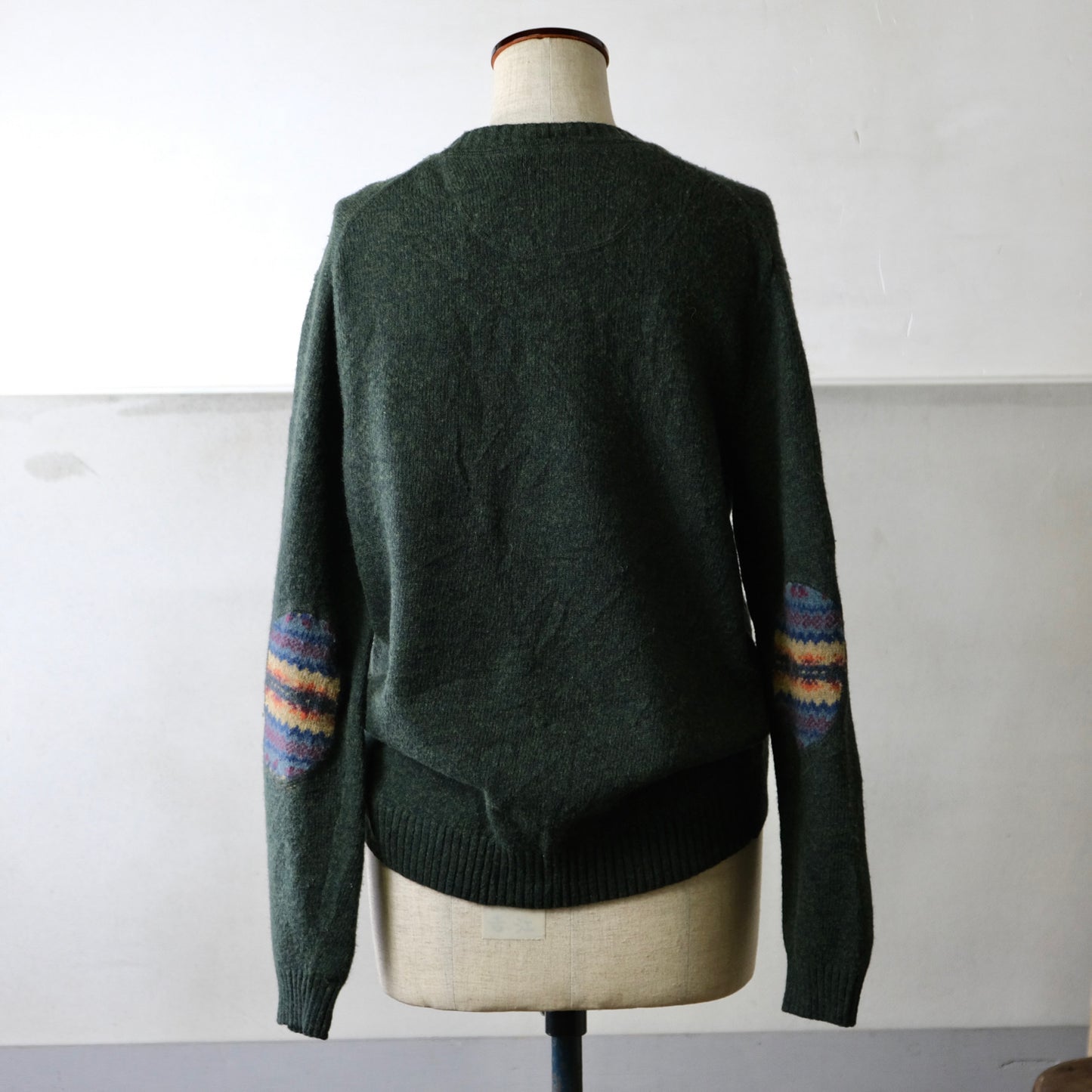 80s ラムウール エルボーパッチ ニットセーター - 古着屋 sio