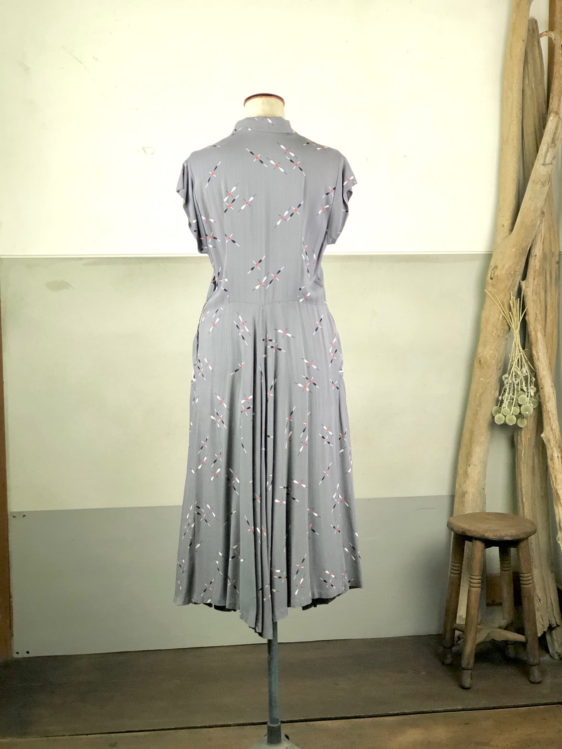 60s ユーロヴィンテージ グレーワンピース - 古着屋 sio