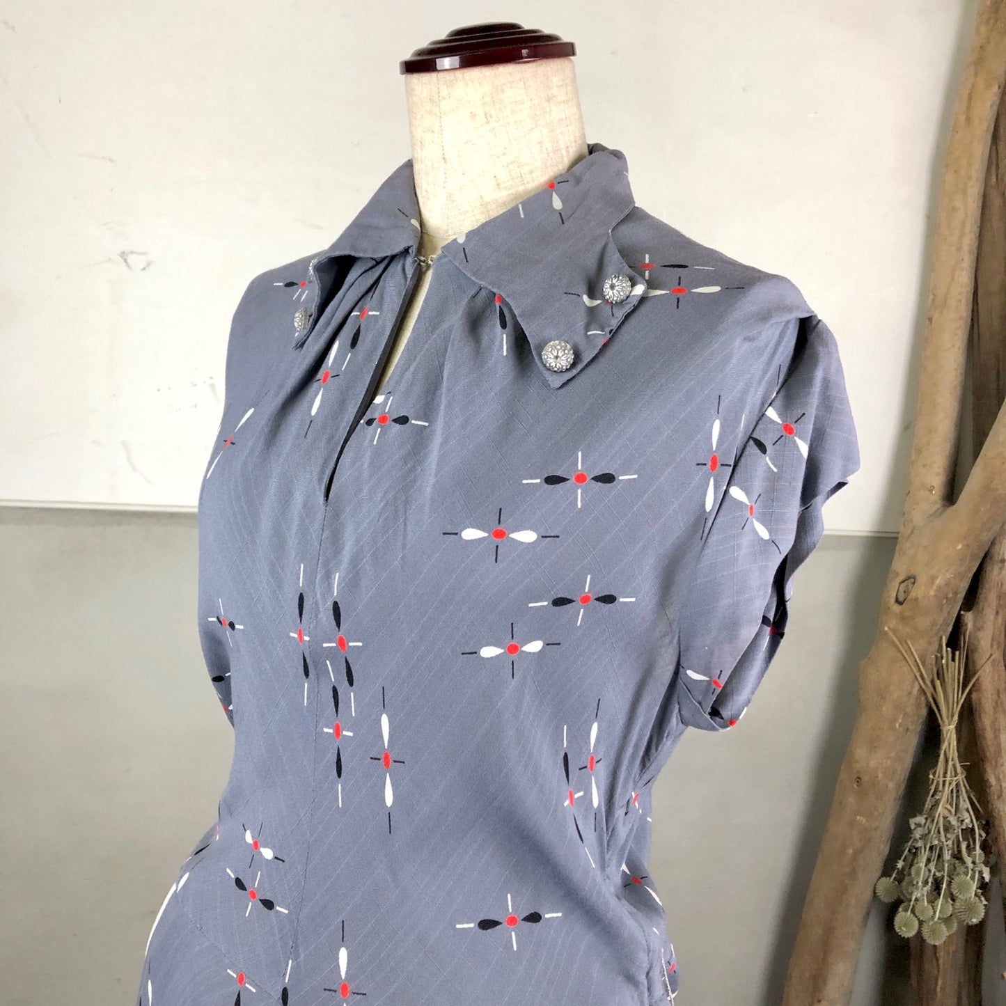 60s ユーロヴィンテージ グレーワンピース - 古着屋 sio
