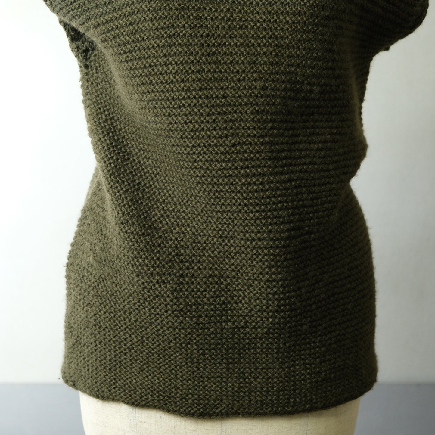 ハンドメイド ボトルネック ニットベスト - 古着屋 sio