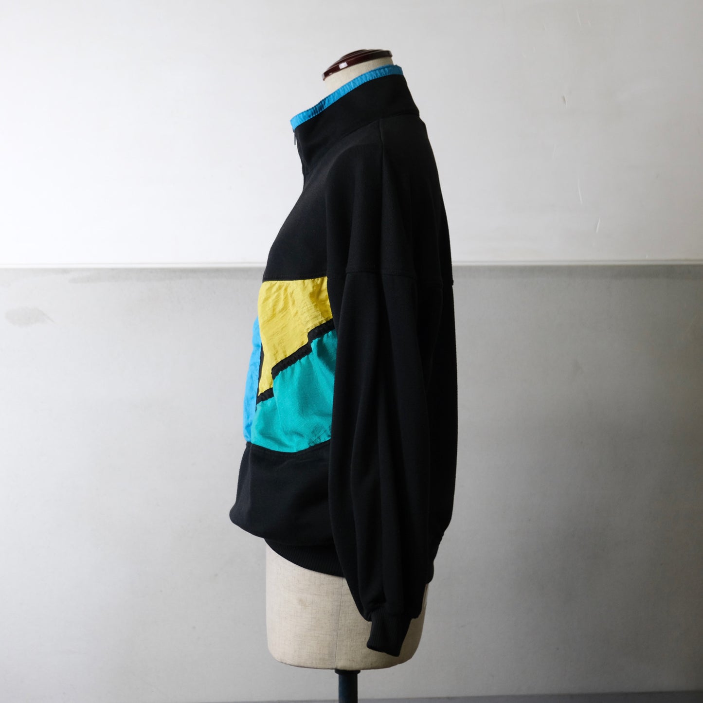 90s ハーフジップ マルチカラー トレーナー スウェット - 古着屋 sio
