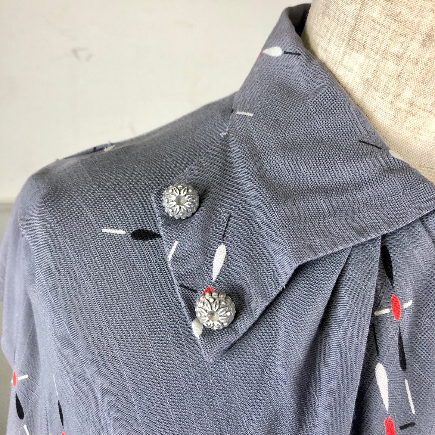 60s ユーロヴィンテージ グレーワンピース - 古着屋 sio
