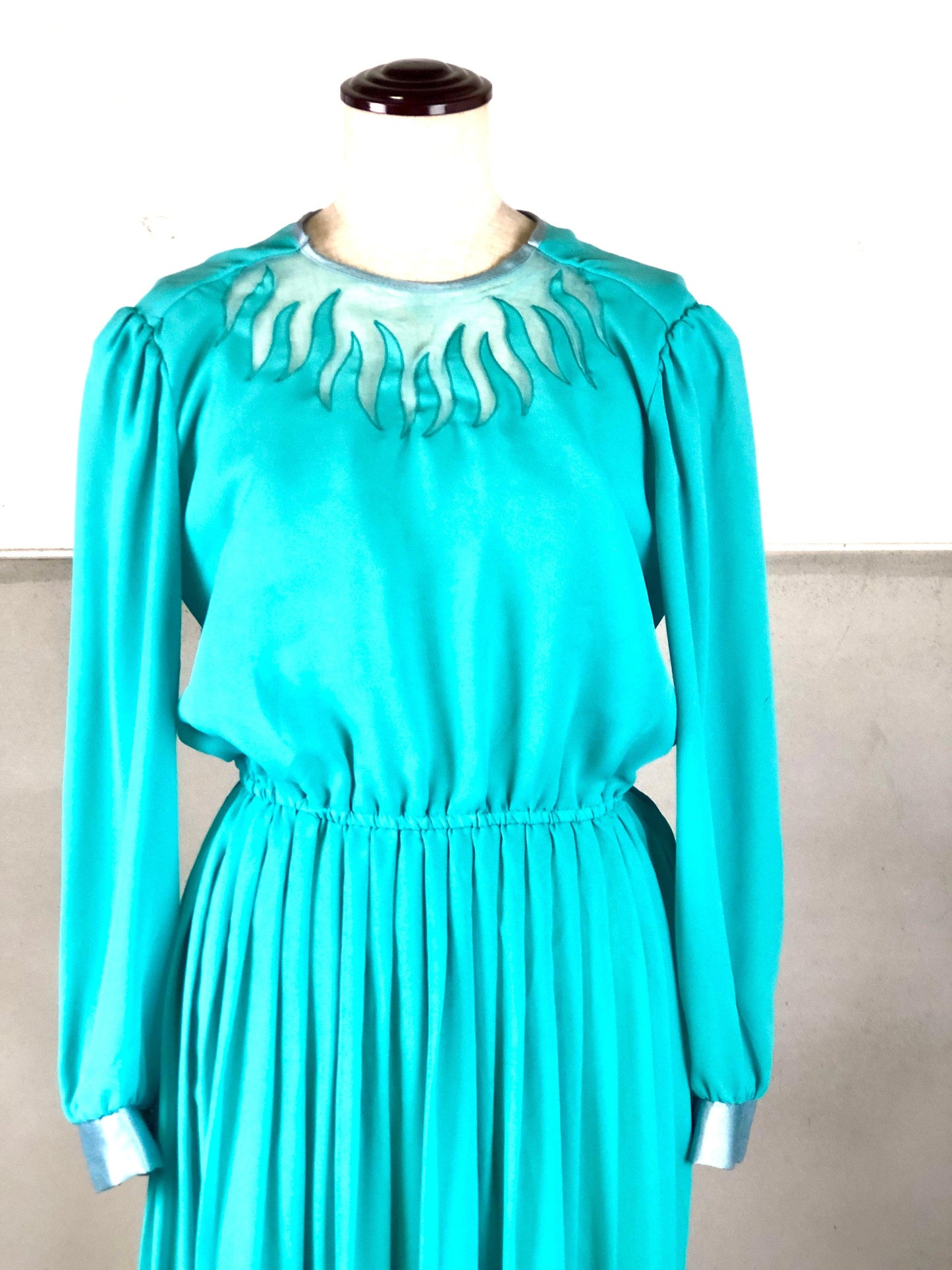 US ターコイズブルー ワンピースdress - 古着屋 sio