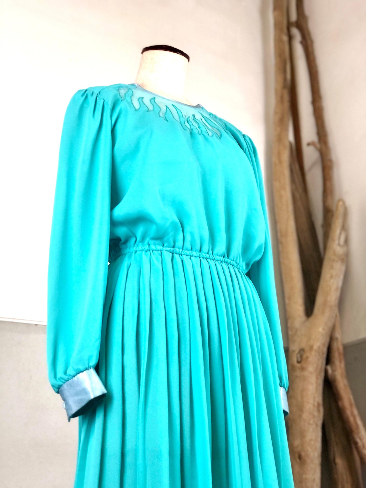 US ターコイズブルー ワンピースdress - 古着屋 sio