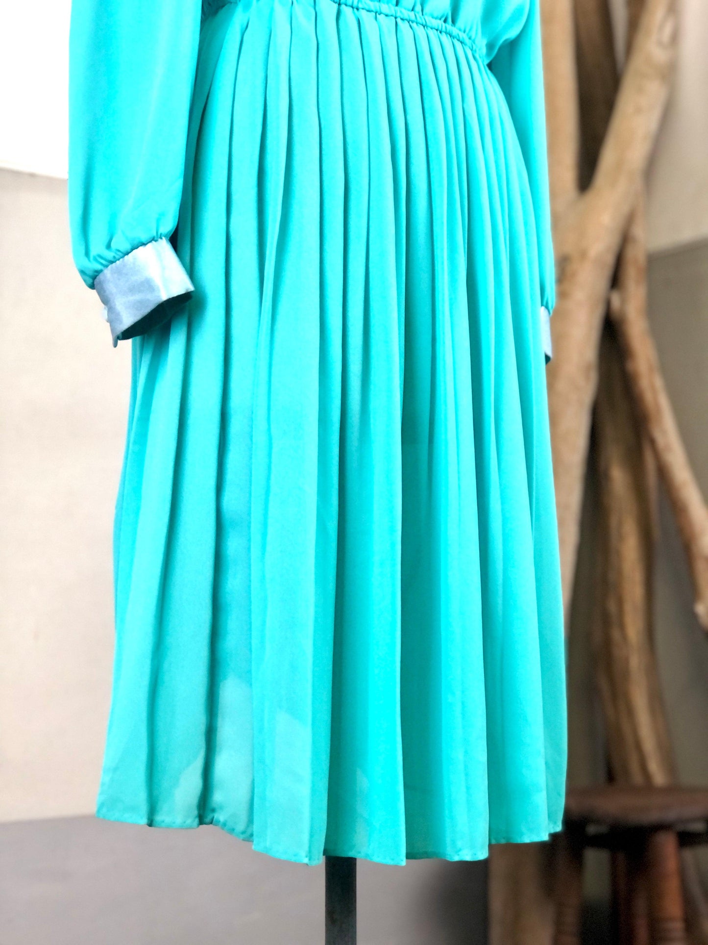 US ターコイズブルー ワンピースdress - 古着屋 sio