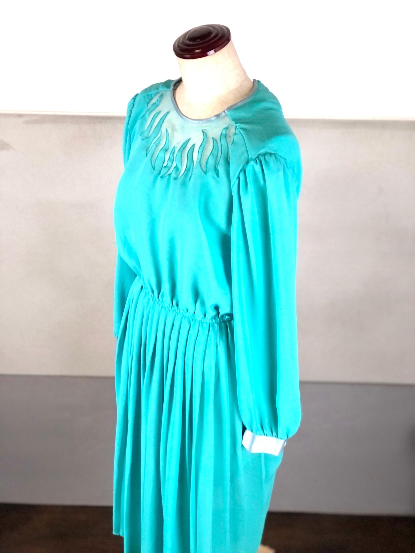 US ターコイズブルー ワンピースdress - 古着屋 sio