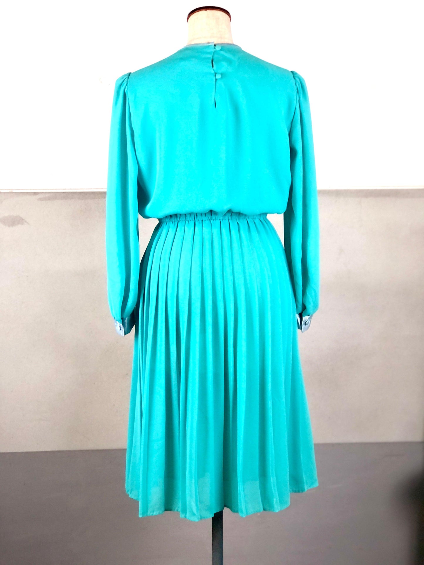US ターコイズブルー ワンピースdress - 古着屋 sio