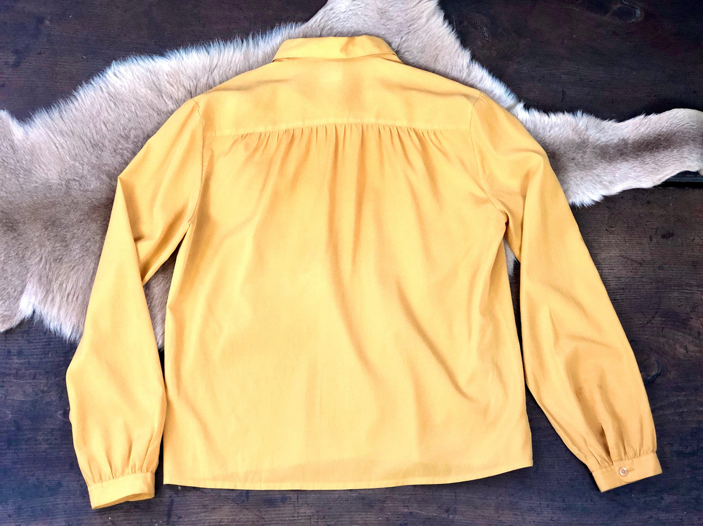 euro イエローシャツブラウス - 古着屋 sio