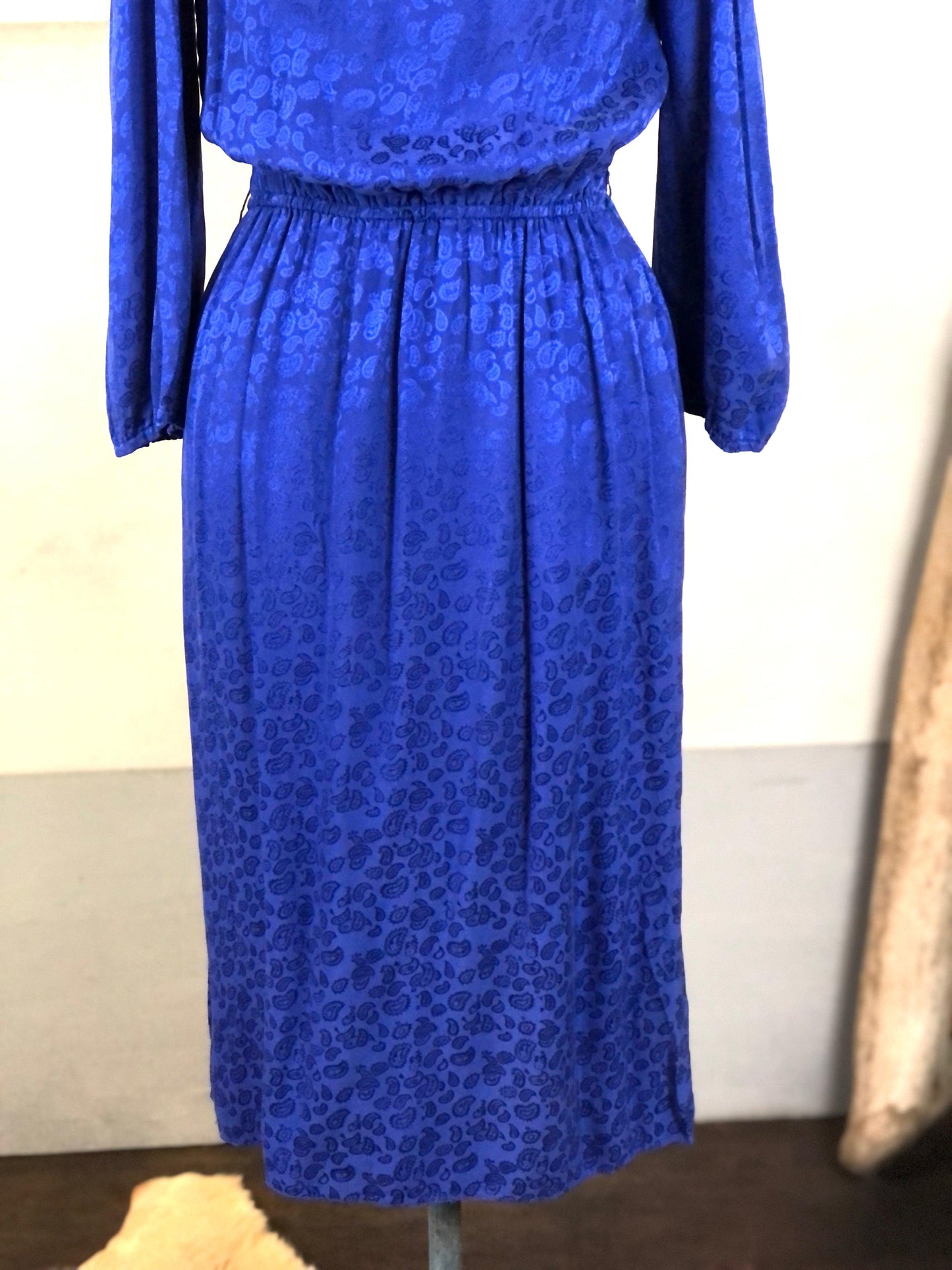 euro シルクペイズリーワンピース - 古着屋 sio