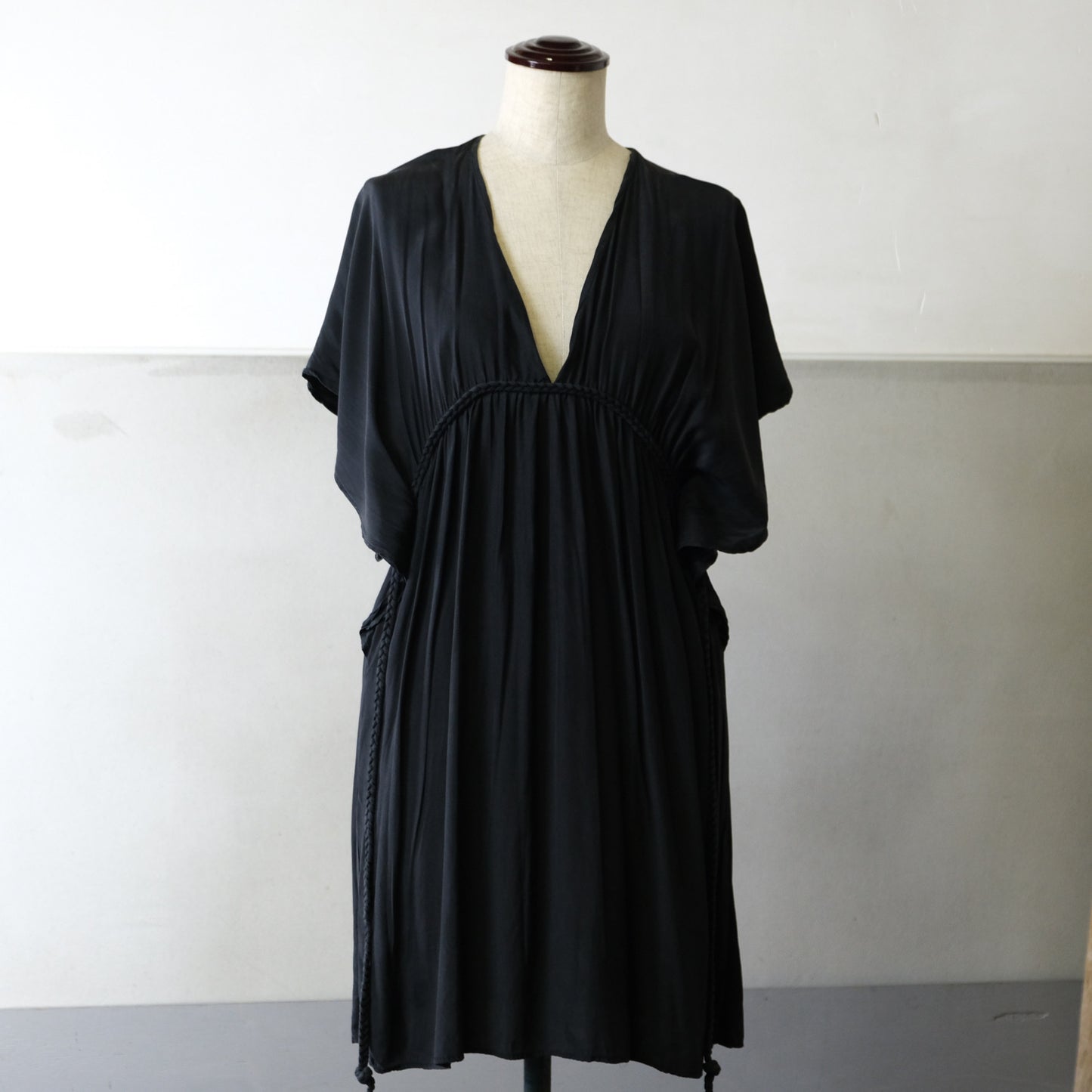 ユーロヴィンテージ ブラックチュニック - 古着屋 sio