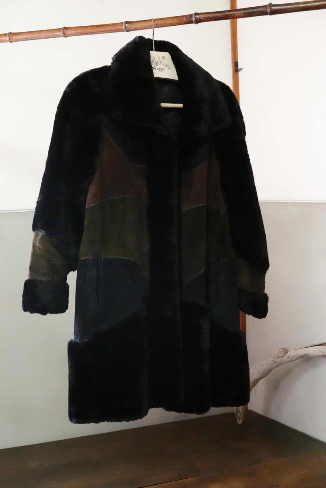 Black long coat - 古着屋 sio