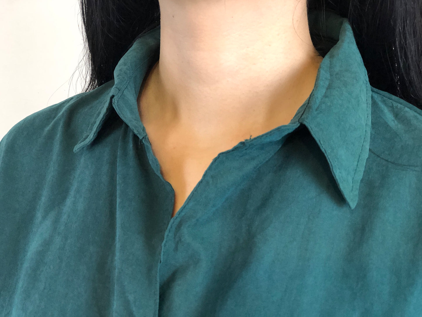 グリーン チュニックシャツ(フリーサイズ) - 古着屋 sio